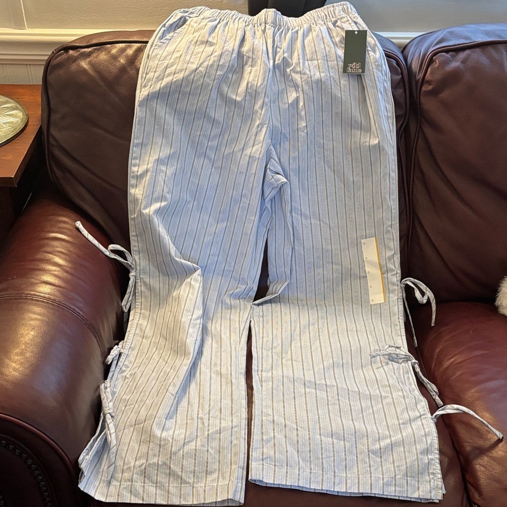 Wild Fable Light Blue Striped Joggers
